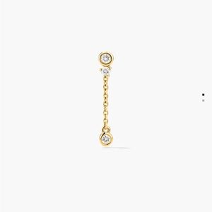 Mejuri Gold Chain Earrings with Sparkling Accents